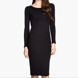 H&M bodycon long sleeve t shirt dress